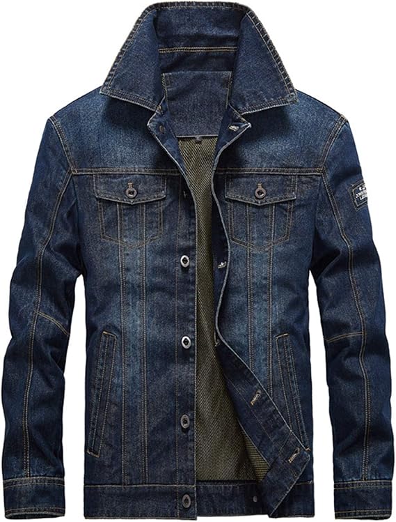 Amazon L 6xl メンズデニムジャケット 長袖 スリム ジージャン ボアコート 裏起毛 カジュアル 折り襟 Gジャン コットン カジュアル 大きいサイズ フリース 冬服 中綿 アウター 厚手 防寒 ふわふわ 青 コート ジャケット 通販