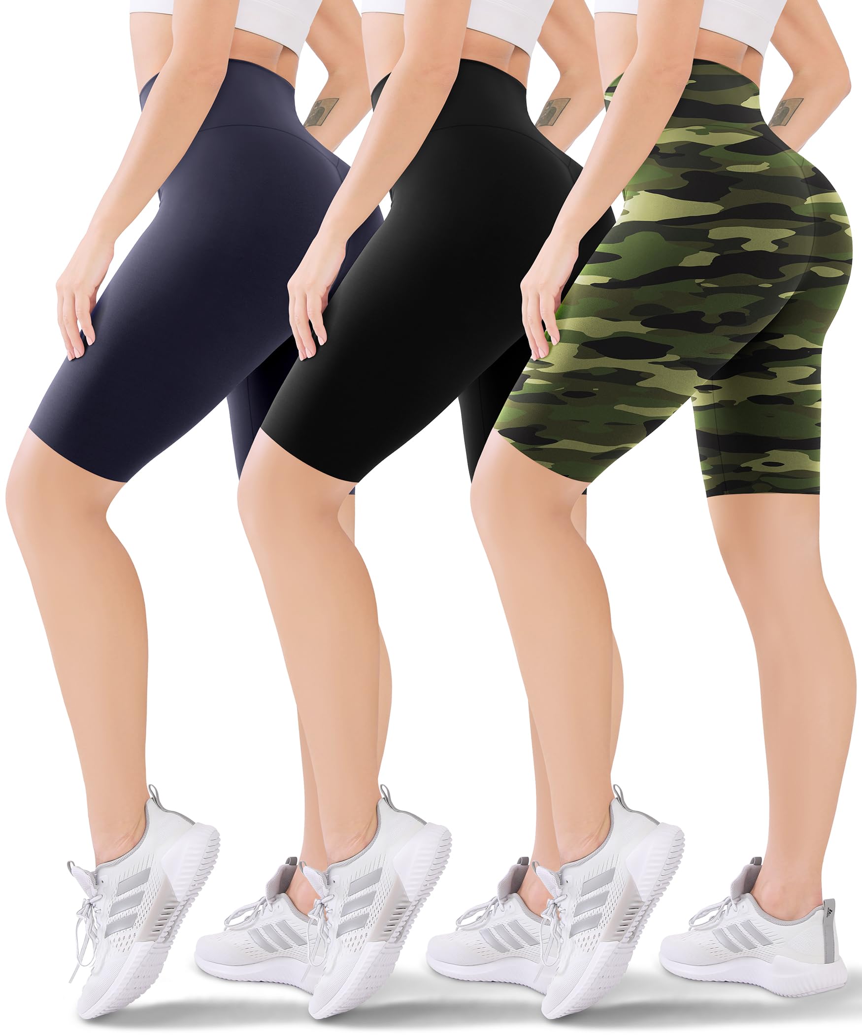 Photo 1 of ** SIMILAR** Blisset 3 Pack Women's Active Shorts - 3”/5”/8”High Waist Tummy Control No See -Through for Cycling Jogging Gym Workouts