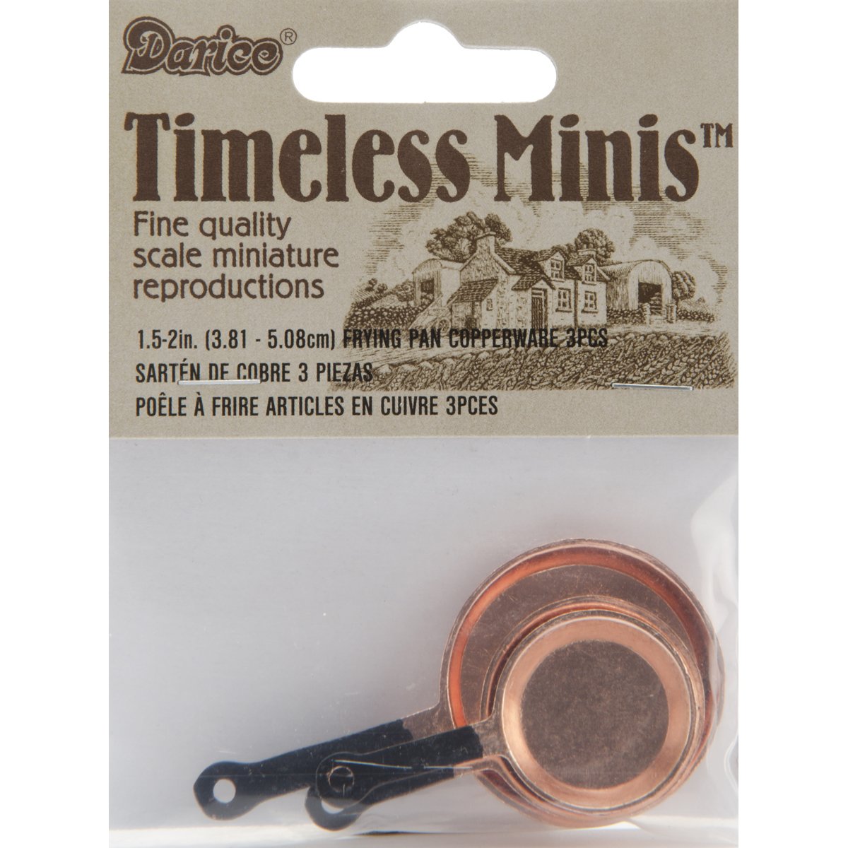 Amazon.com: Timeless Miniatures-Copperware Frying Pans 3/pkg: Arts, Crafts & Sewing