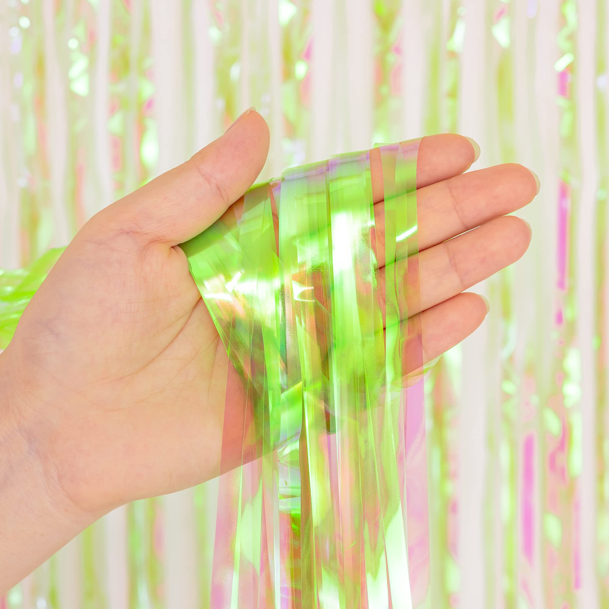 Party Decorations Iridescent Foil Fringe Backdrops
