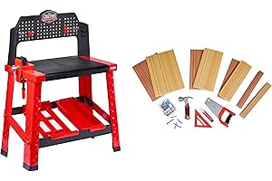 Little Tikes Creative Construction Workbench with 15+ Accessories, Pretend Play Construction Set, for Boys and Girls Ages 3+ Years