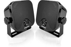 STUDIOFINIX 4-Inch Waterproof Marine Speakers 120W 2 Way Heavy Duty for Outdoors, Boats, ATV, UTV, Jeep, Golf Cart, Tractor (
