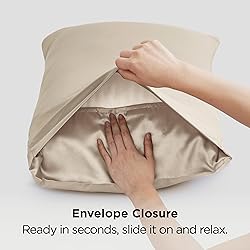 Bedsure King Size Satin Pillowcase Set of 2 - Taupe