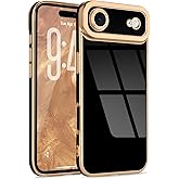 Lafunda Designed for iPhone Air Case Cute, Luxury Plating Case for Women Girls Elegant Gold Edge TPU Bumper Cover with Camera Protection Shockproof Silicone Phone Case for iPhone Air, Black