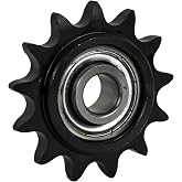 Jeremywell #50 Roller Chain Idler Sprocket, 13 Tooth, 1/2" Bore, Hardened Steel