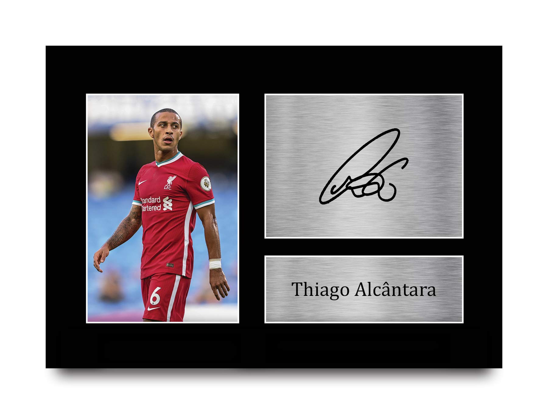 HWC Trading A4 Thiago Alcantara Liverpool Gifts Printed Signed Autograph Picture for Fans and Supporters - A4