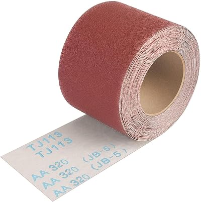 Shineboc Sandpaper Roll 320 Grit 93mm x 10m Emery Cloth
