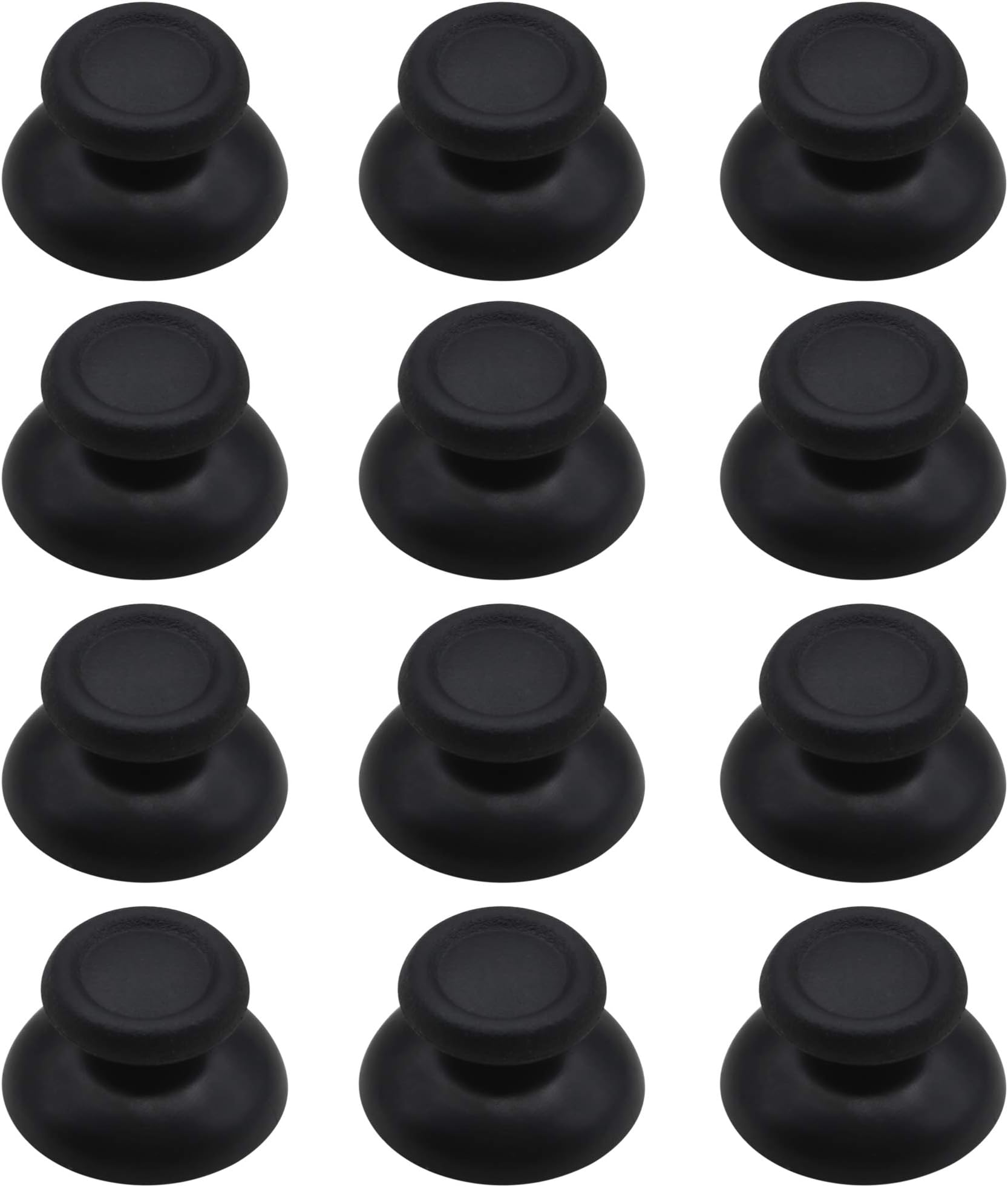 Replacement Joystick for PS4 Controller Dualshock 4, Plastic Thumbstick Grip Cap for Playstation 4 PS 4 Controller, 6 Pairs, Black