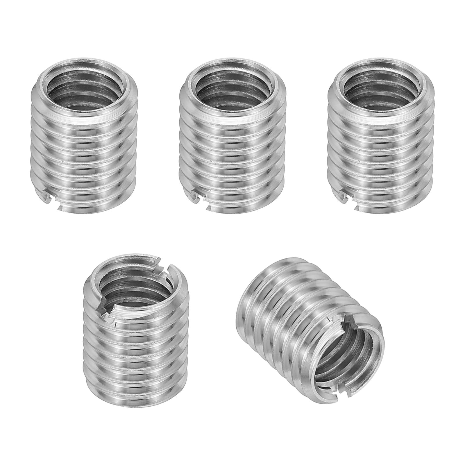 PATIKIL 316 Stainless Steel Thread Adapters Sleeve Reducing Nut, 5 Pcs M10 x 1.5 Male to M8 x 1.25 Female Repairing Insert Nut Screw Reducer Conversion Fastener 12mm
