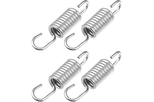 X AUTOHAUX 4pcs 6cm Length Silver Tone Plated Steel Motorcycle Brake Pedal Return Spring for Suzuki