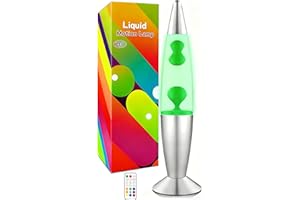 WANNALAMP Liquid Motion Lamp with Remote, 12 Colors Changing Night Light, 14.5 Inch RGB LED Table Lamp for Kids & Adults, Christmas, Home Decor (Green)
