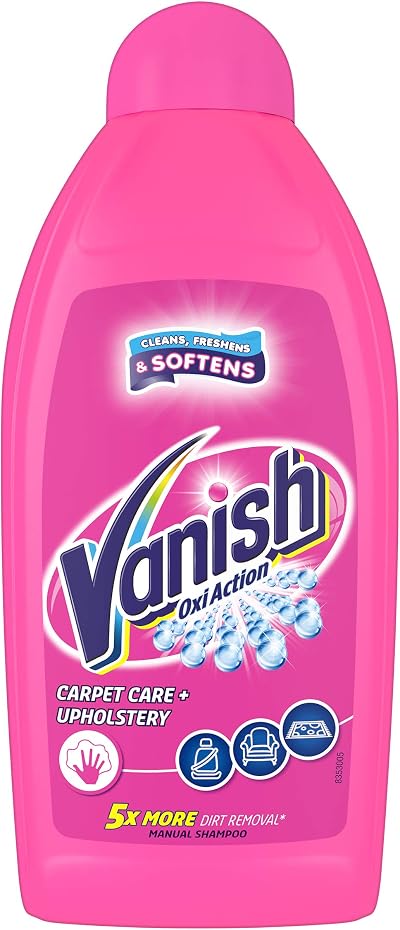 Vanish Carpet Cleaner + Upholstery Power Liquid Shampoo 450ml