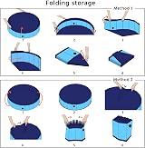 Yaheetech PVC Foldable Dog Paddling Pool 140x30cm Blue Portable Bath Tub view 8