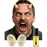 Libima Halloween Demon Horns Prosthetic Halloween Costume Latex Demon Costume Accessories Latex Prosthetic with Spirit Gum