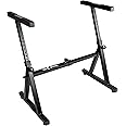 RockJam Z Style Adjustable and Portable Heavy Duty Music (Fits 54-88 Key Electric Pianos) Electronic Keyboard Stand (RJZZ363)