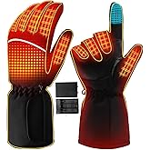 Heated Gloves for Men Women, Waterproof Touchscreen Hand Warmer Electric Heating Gloves for Raynauds Syndrome, Outdoor Sports Cycling Skiing Motorcycling Hunting