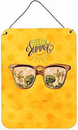 Caroline's Treasures Beach Sunglasses Yellow Polkadot, Gafas de sol de