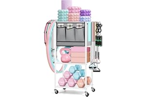 SHINOSKE Weight Rack for Home Gym Dumbell Rack Fabric Yoga Mat Storage,Organizes Yoga Mats,Foam Rollers,Dumbbells,Kettlebells & More,Women's Men's Fitness Workout Equipment Organization,Small Weight Rack