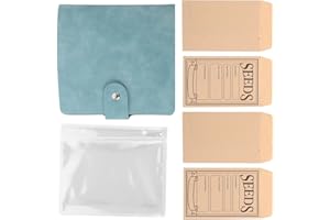 MUSISALY Green Pu Cover Seeds Organizer Binder 2-ring Insert Style Design for Large Capacity Storage