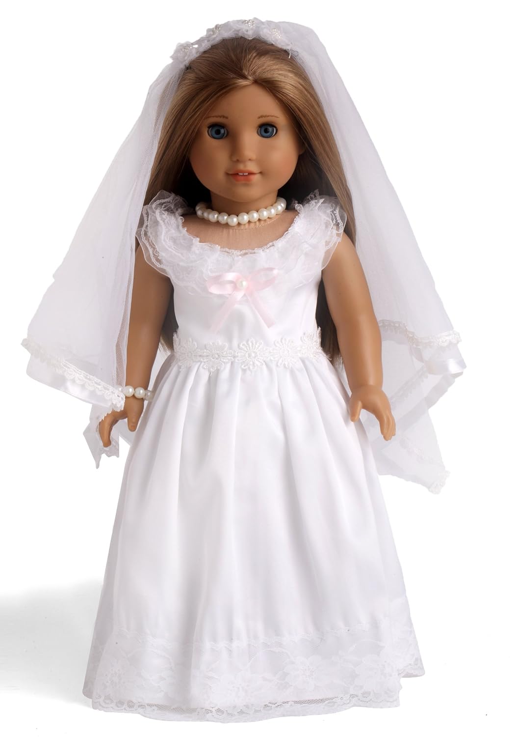 Buy White Wedding Dress First Communion Dress Doll Clothes For 18