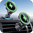 Lamicall 15W for Magsafe Car Mount Charger - Wireless Vent & Dashboard Magnetic Phone Holder Charger, for iPhone 17, 17 Pro, 