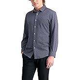 Haggar Men's Long Sleeve Print Cotton Shirt