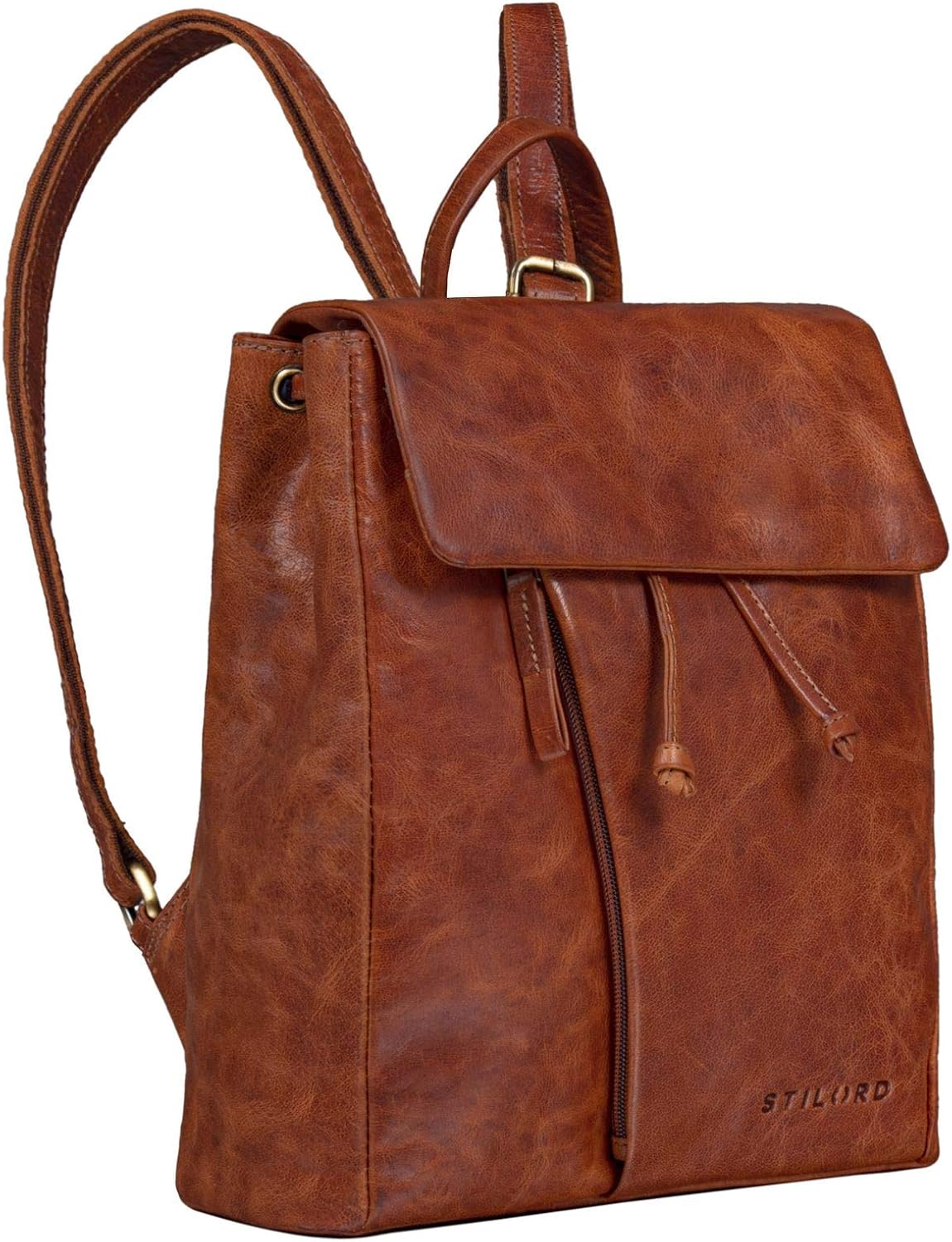 STILORD 'Anita' Women's City Daypack Leather Small Backpack Vintage Handbag for iPad 9.7 Inch Ladies Daypack City Shopping Genuine leather - Image 3