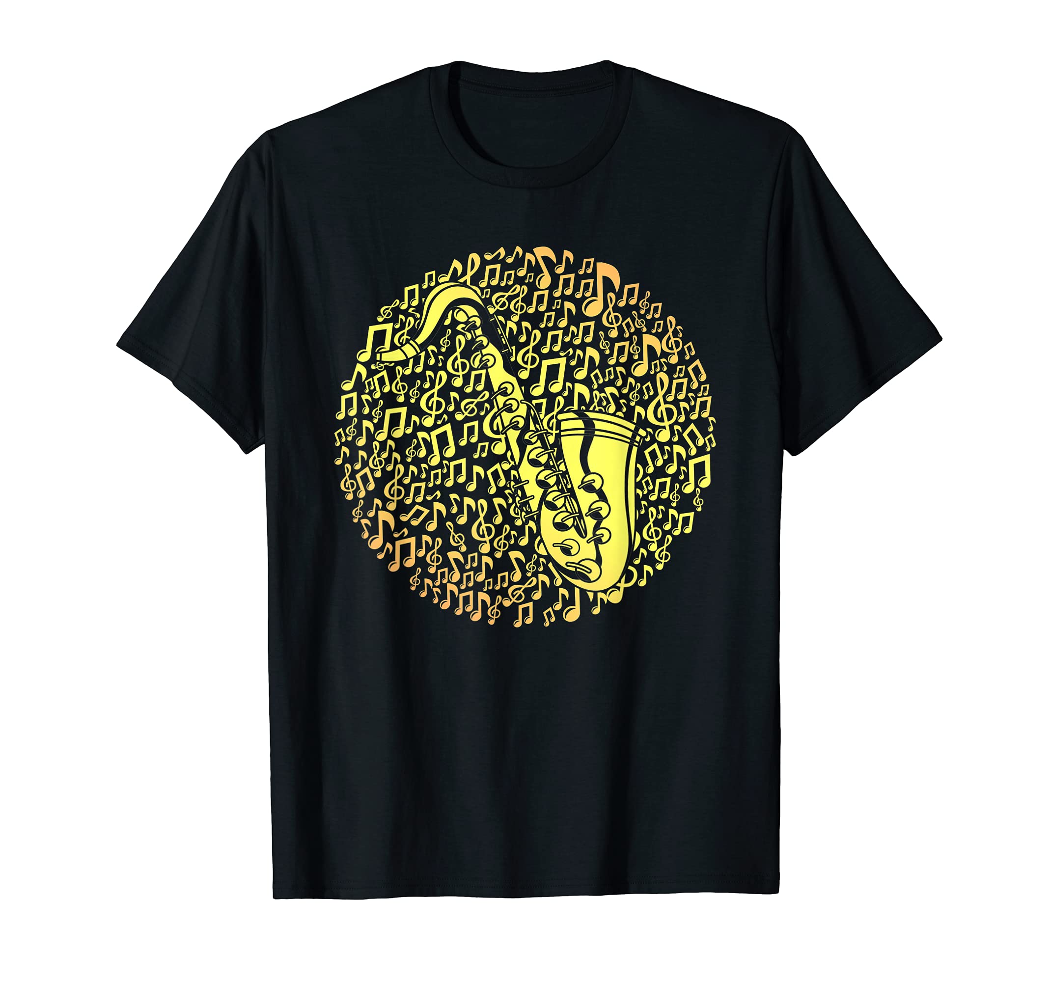 Sax Player Saxophonist Jazz Musician Music Notes Saxophone T-Shirt