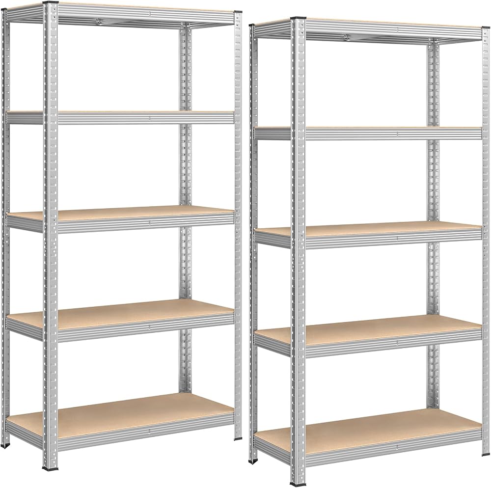 SONGMICS 5-Tier Heavy-Duty Shelving Units Set of 2 875 kg 40 x 90 x 180 cm