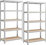 SONGMICS 5-Tier Heavy-Duty Shelving Units Set of 2 875 kg 40 x 90 x 180 cm