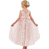 Kismissal Flower Girls Dress Tulle Princess Dress Toddler Baby Girls Butterfly Dresses Wedding Pageant Communion Gown