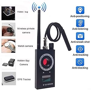 Anti Spy RF Detector - Camera Detector - Wireless Bug Detector Signal - Hidden Camera Detector - GSM Listening Device Finder Radar Radio Scanner Wireless Signal Alarm