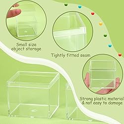 Blulu 8 Pieces Clear Acrylic Plastic Jewelry Box