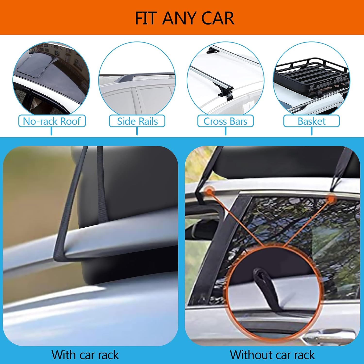 MENZOKE Rooftop Cargo Carrier,15 Cubic Feet Soft-Shell Waterproof Vehicle Cargo Carriers, Car Top Carrier Luggage Carrier with Storage Bag, Anti-Slip Mat for All Vehicle with/Without Rack: Automotive