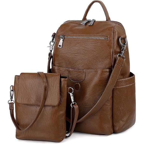 2535 Genuine Cow Leather Backpack Shoulder Handbag Bag , Top Handle & 2 Amazon.com: AurexaFashion Genuine Cow Leather Backpack  main image 3