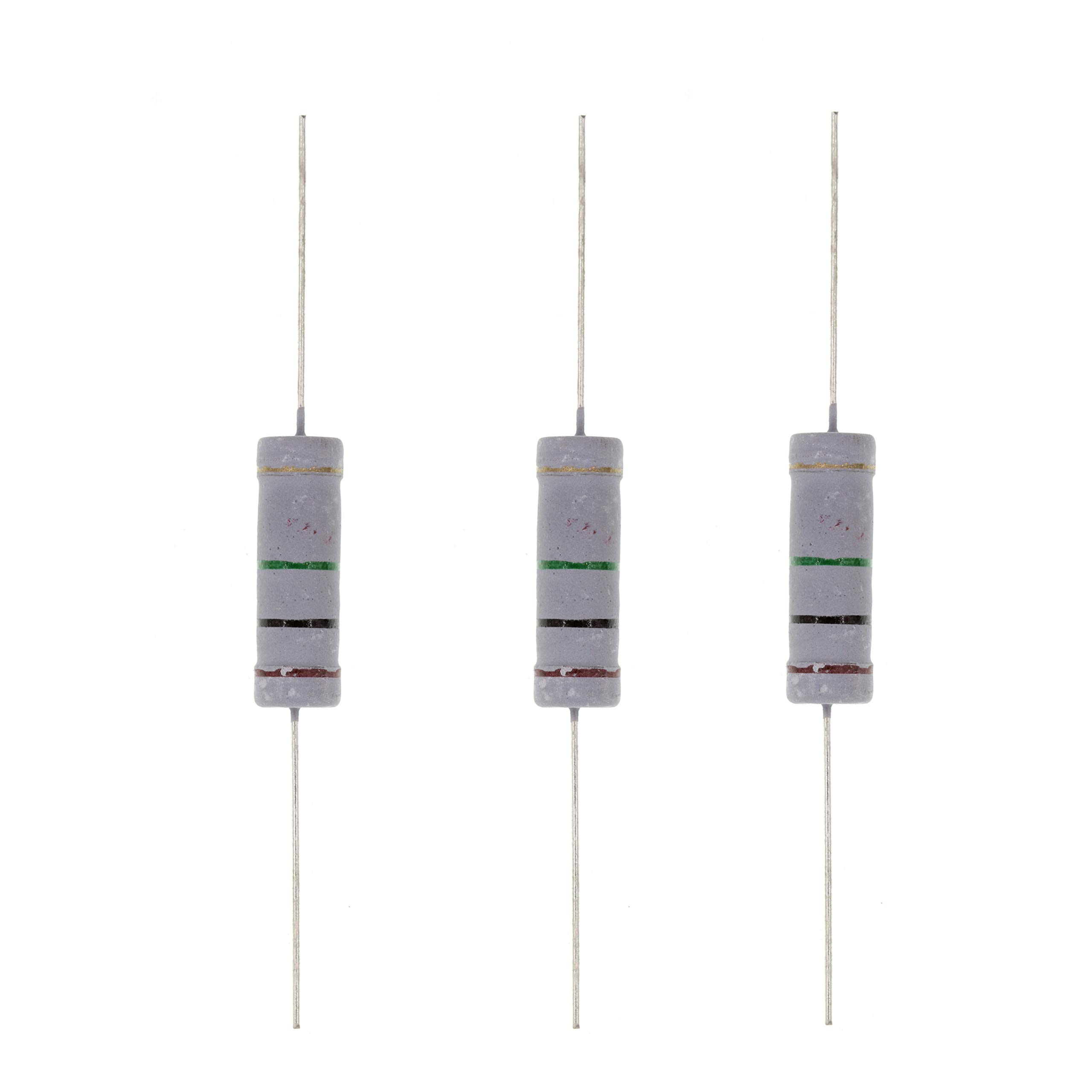 HUABAN 10PCS 5W 5 Watts 1M 1M Ohm 5% Metal Oxide Film Resistor