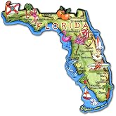 Florida Artwood State Magnet Collectible Souvenirs and Gifts by Classic Magnets