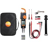 testo 770-3 Clamp Meter Set &ndash; Clamp Multimeter for Electrical Testing &ndash; HVAC Multimeter TRMS Measurement &ndash; Measures AC/DC Voltage up to 1000 V - with Retractable Pincer Arm and Bluetooth