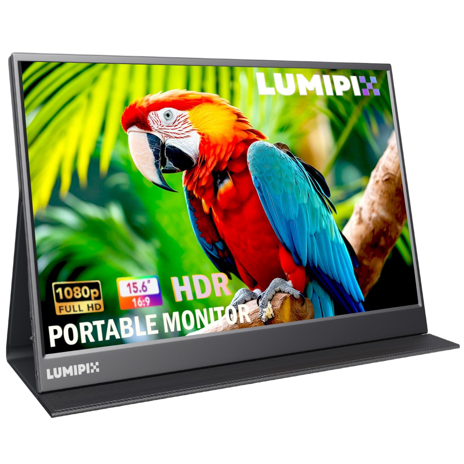 Photo 1 of 15.6 Inch Portable Monitor 1080P FHD IPS Gaming Display Monitor with USB-C & HDMI Light Weight Ultra-Slim External Second Screen with Smart Cover & Speakers for Laptop?PC, Mac, Phone, PS5, Switch