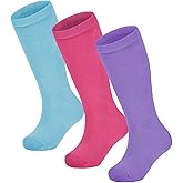 Century Star Kids Soccer Socks Youth Boys Softball Baseball Sock Girls Knee High Socks Sports Stripe Toddler Long Stocking