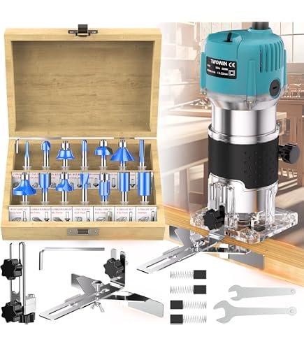 Tender Router Small Size Variable Speed Wood Router Cordless Compact Router With Guide Plate ...
