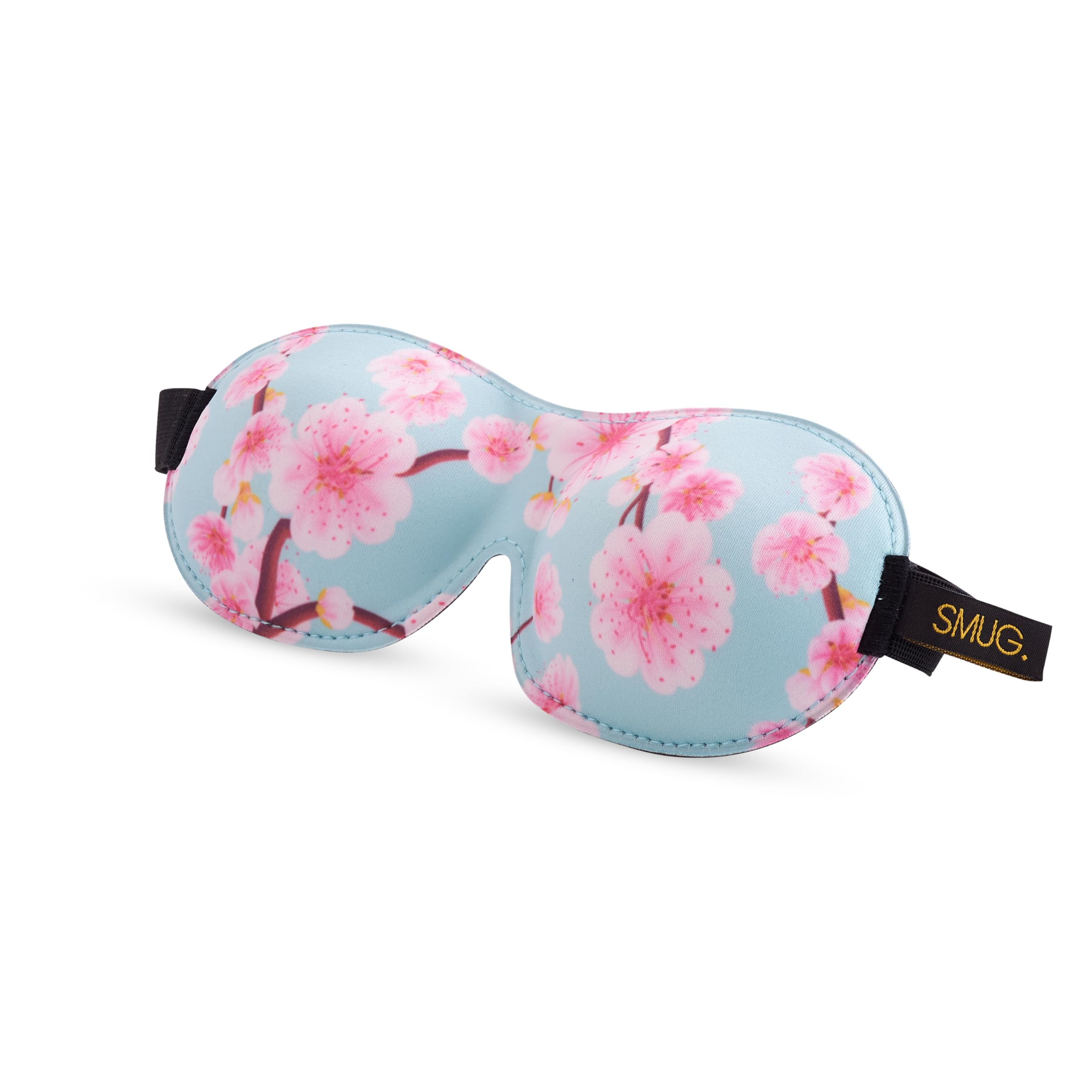 SMUG 100% Blackout Sleep & Eye Mask | Eyelash Extension Friendly | Eye Masks for Sleeping | Sleep Masks for Women & Men | Straps for Dream Comfort & Adjustability | Cherry Blossom