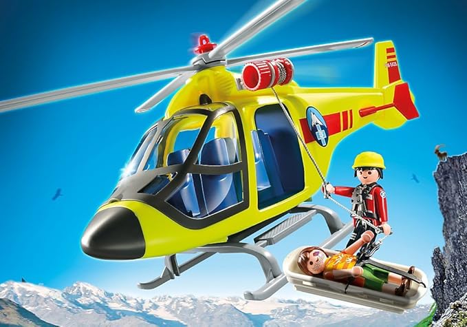 playmobil mountain rescue helicopter