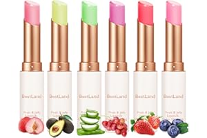 6 Pcs/Set Peach Aloe Vera Strawberry Blueberry Avocado Grape Jelly Lipstick Set Temperature Change Moisturizer flower Lip Sti