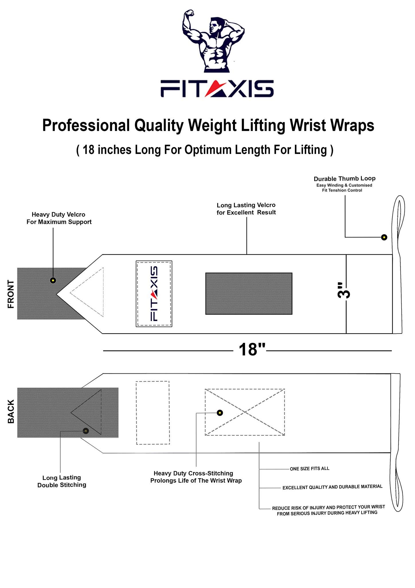 Wrist Wraps premium cotton strength Elastic 12\