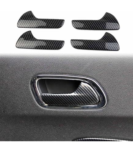 2x Cubiertas De Espejo Retrovisor En Fibra De Carbono Para Dodge Durango 2011-2023 - Voodonala