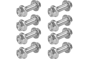 YUEARN Flange Hex Head Bolts, Flange Nuts, 304 Stainless Steel, Exhaust Manifold Hardware Kit (Bolts&Nuts) M10 x 1.5-35mm (8-Pack)