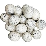 LWINGFLYER 20pcs Artificial Bird Eggs Craft for Home Decor Garden Ornaments Speckled Fake Foam Bird Eggs for Wedding Party De