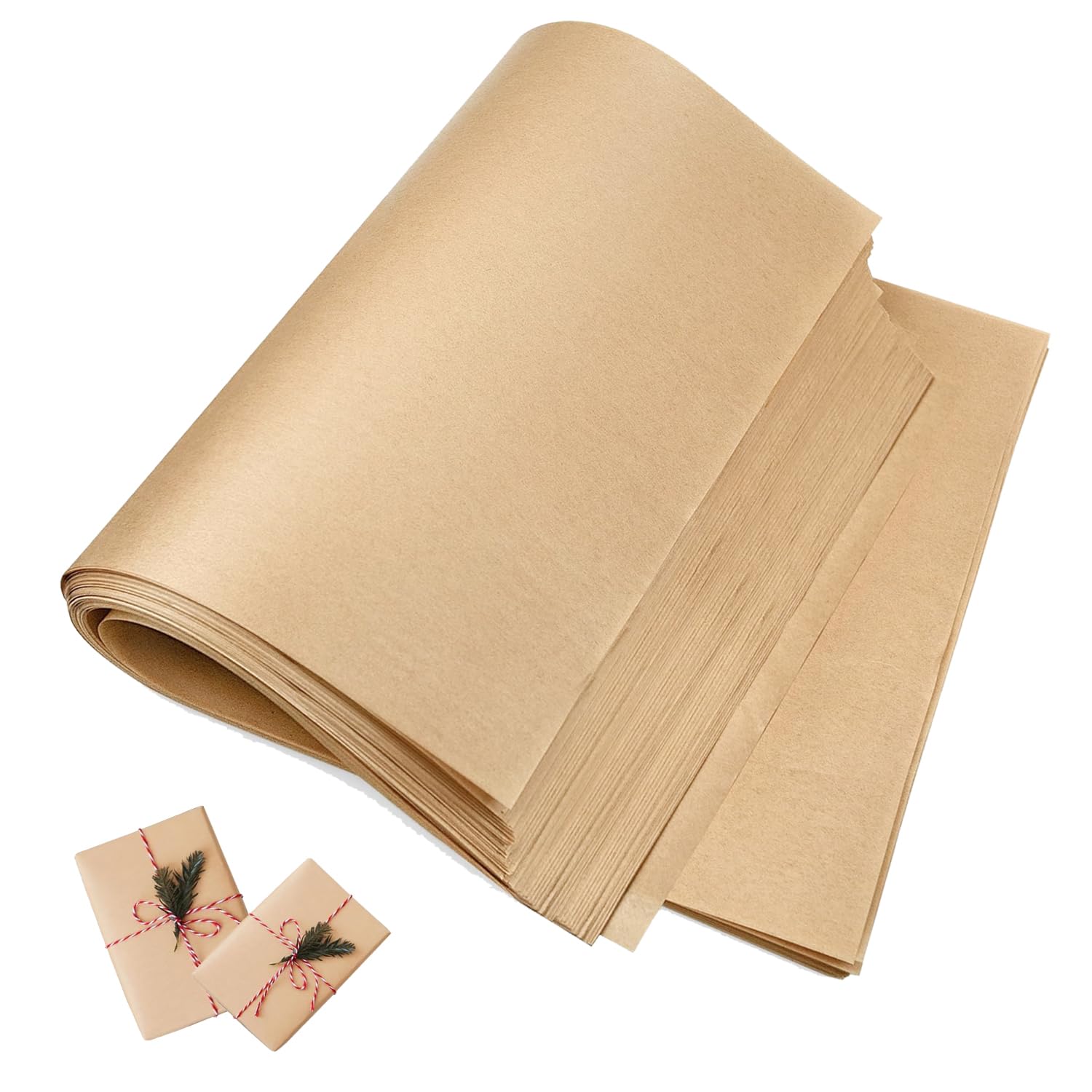 Photo 1 of 18”x 24”Kraft Paper Sheets Bulk Brown Paper Large Craft Paper for Arts, Drawing, DIY Projects, Brown Wrapping for Gift Shipping Packaging 200 Sheets