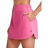 G4Free A Line Golf Skirts for Women 15'' Elastic High Waisted Tennis Skorts Soft Casual Athletic Inner Shorts 4 Pockets